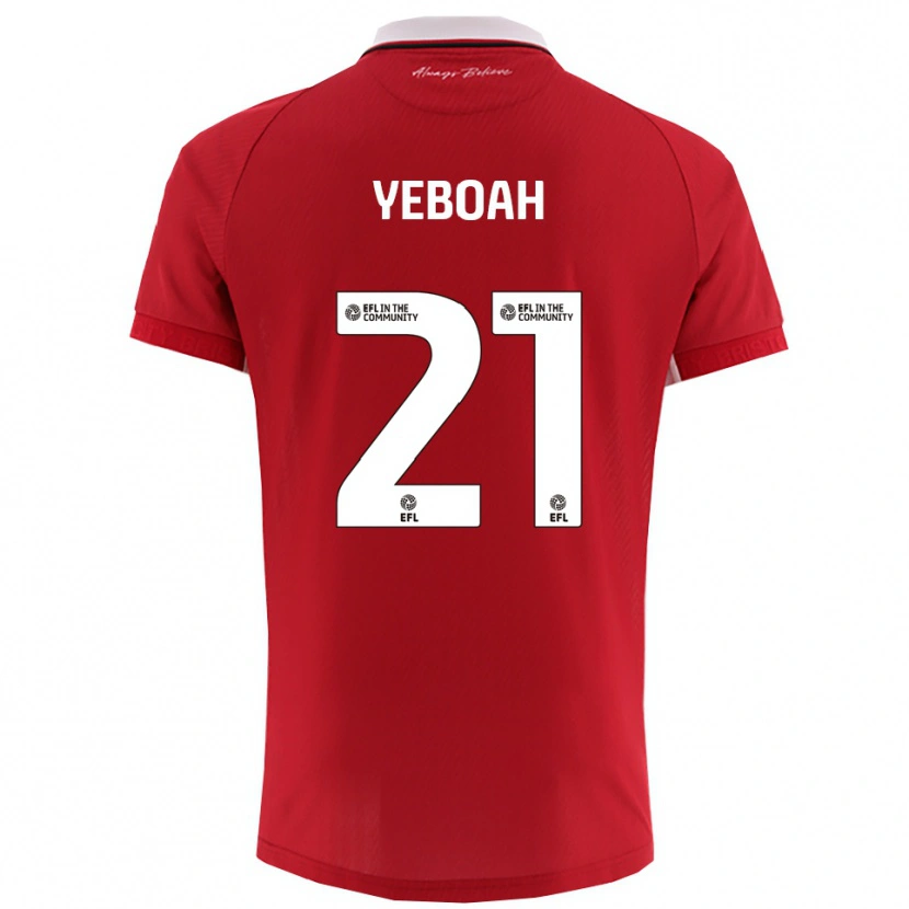 Danxen Heren Ephraim Yeboah #21 Rood Wit Thuisshirt Thuistenue 2025/26 T-Shirt België