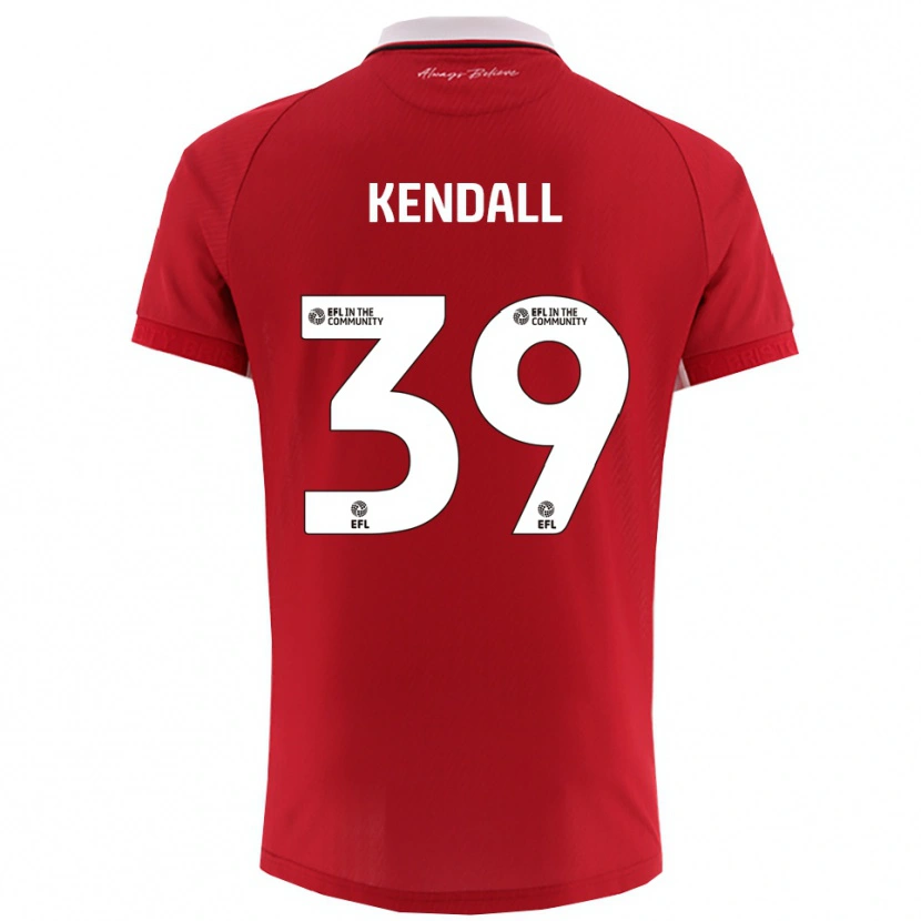 Danxen Heren Maya Kendall #39 Rood Wit Thuisshirt Thuistenue 2025/26 T-Shirt België