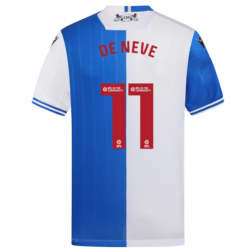 Danxen Heren Dion De Neve #11 Blauw Wit Thuisshirt Thuistenue 2025/26 T-Shirt België