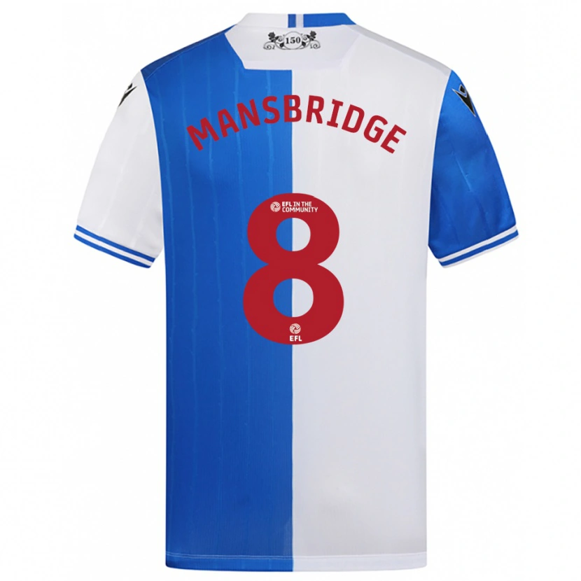 Danxen Heren Tyler Mansbridge #8 Blauw Wit Thuisshirt Thuistenue 2025/26 T-Shirt België