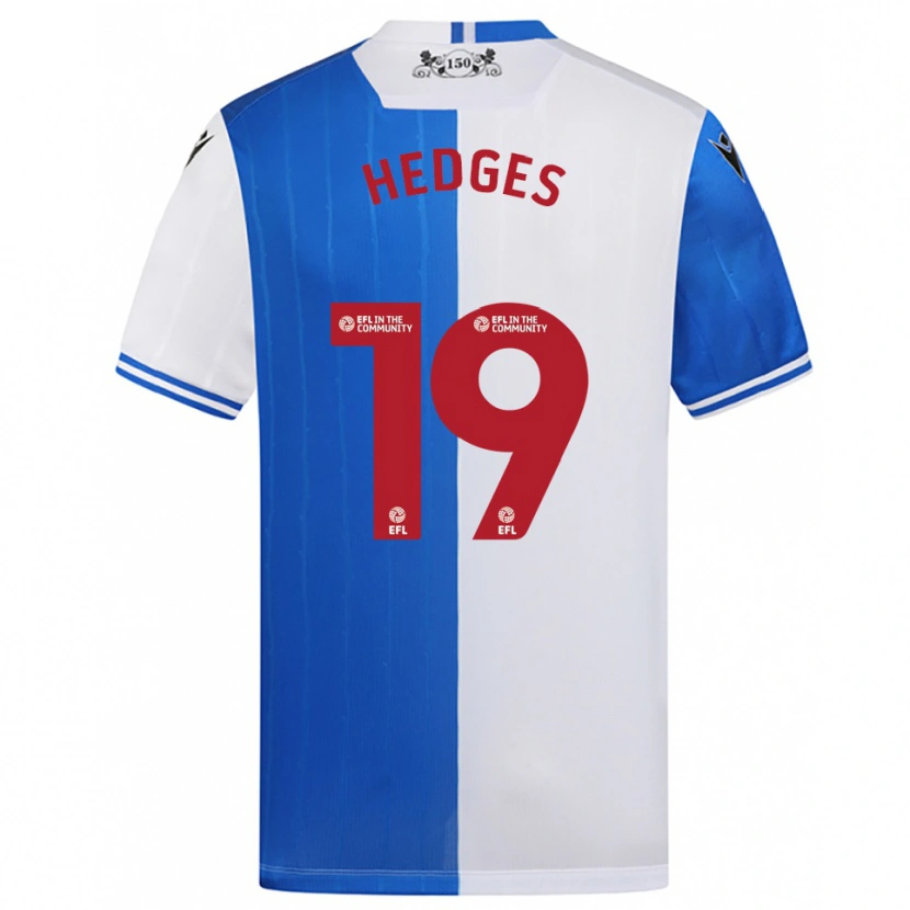 Danxen Heren Ryan Hedges #19 Blauw Wit Thuisshirt Thuistenue 2025/26 T-Shirt België