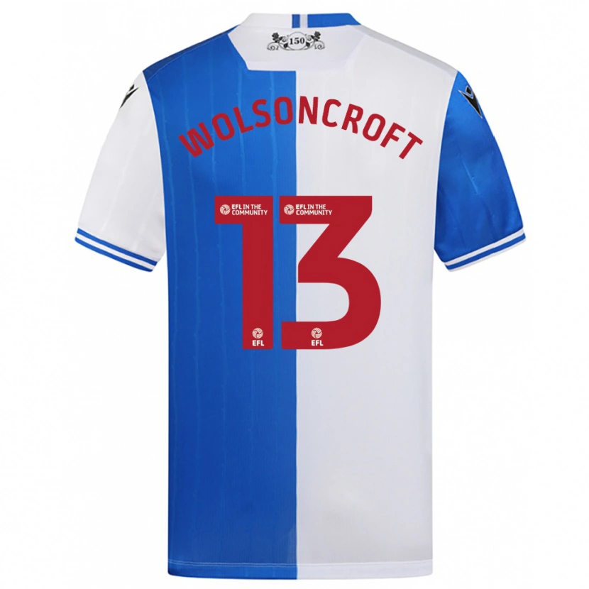 Danxen Heren Blake Wolsoncroft #13 Blauw Wit Thuisshirt Thuistenue 2025/26 T-Shirt België
