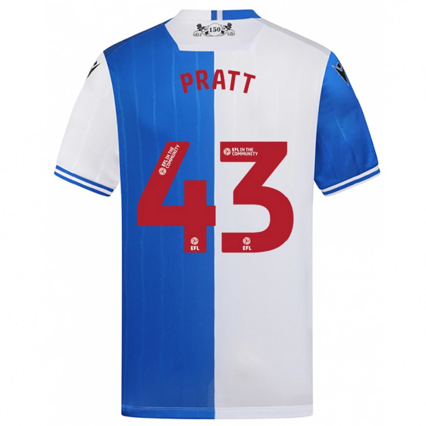 Danxen Heren George Pratt #43 Blauw Wit Thuisshirt Thuistenue 2025/26 T-Shirt België