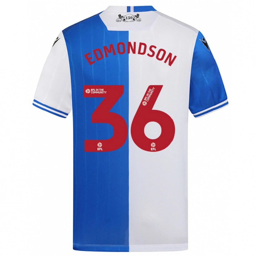 Danxen Heren James Edmondson #36 Blauw Wit Thuisshirt Thuistenue 2025/26 T-Shirt België