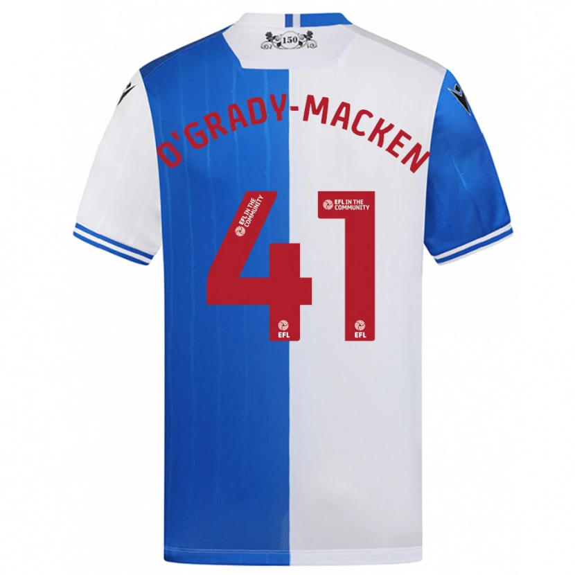 Danxen Heren Harley O'grady-Macken #41 Blauw Wit Thuisshirt Thuistenue 2025/26 T-Shirt België