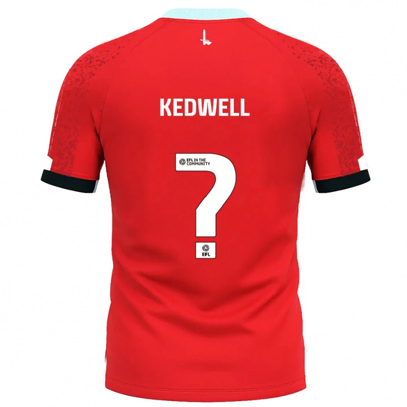 Danxen Heren Harvey Kedwell #0 Rood Wit Thuisshirt Thuistenue 2025/26 T-Shirt België