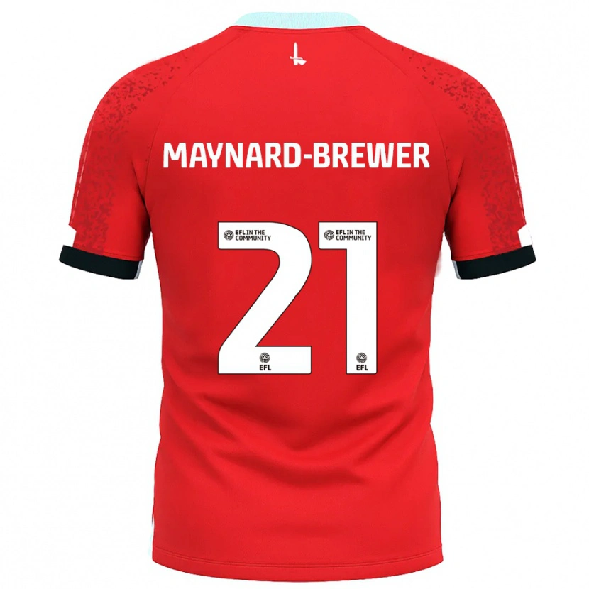 Danxen Heren Ashley Maynard-Brewer #21 Rood Wit Thuisshirt Thuistenue 2025/26 T-Shirt België