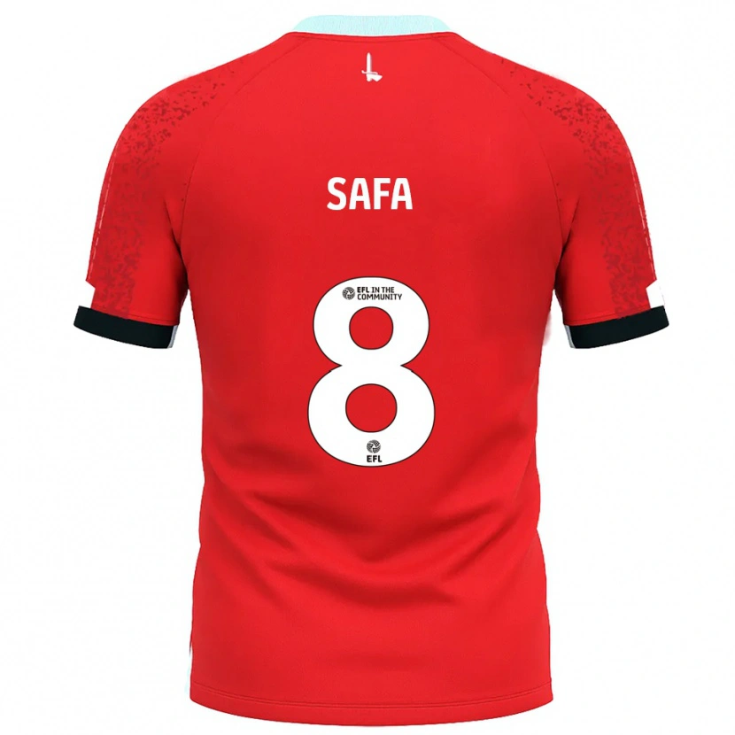 Danxen Heren Jacob Safa #8 Rood Wit Thuisshirt Thuistenue 2025/26 T-Shirt België
