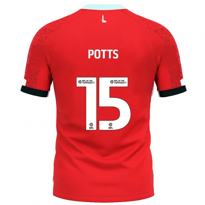 Danxen Heren Dan Potts #15 Rood Wit Thuisshirt Thuistenue 2025/26 T-Shirt België