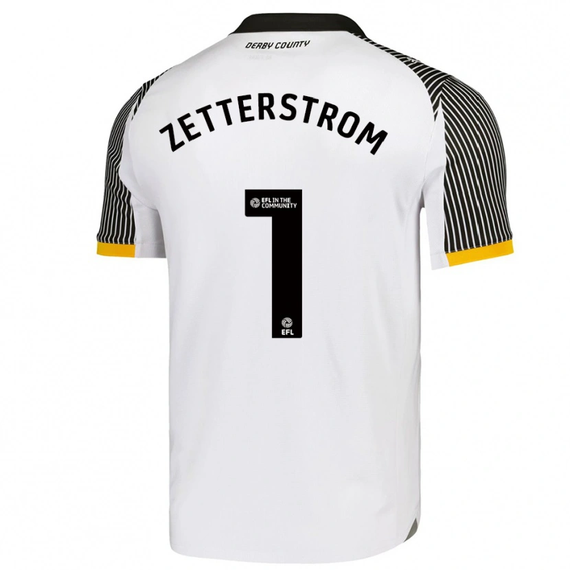 Danxen Heren Jacob Widell Zetterström #1 Wit Zwart Thuisshirt Thuistenue 2025/26 T-Shirt België