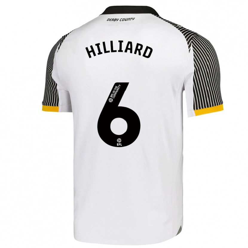 Danxen Heren Ella Hilliard #6 Wit Zwart Thuisshirt Thuistenue 2025/26 T-Shirt België