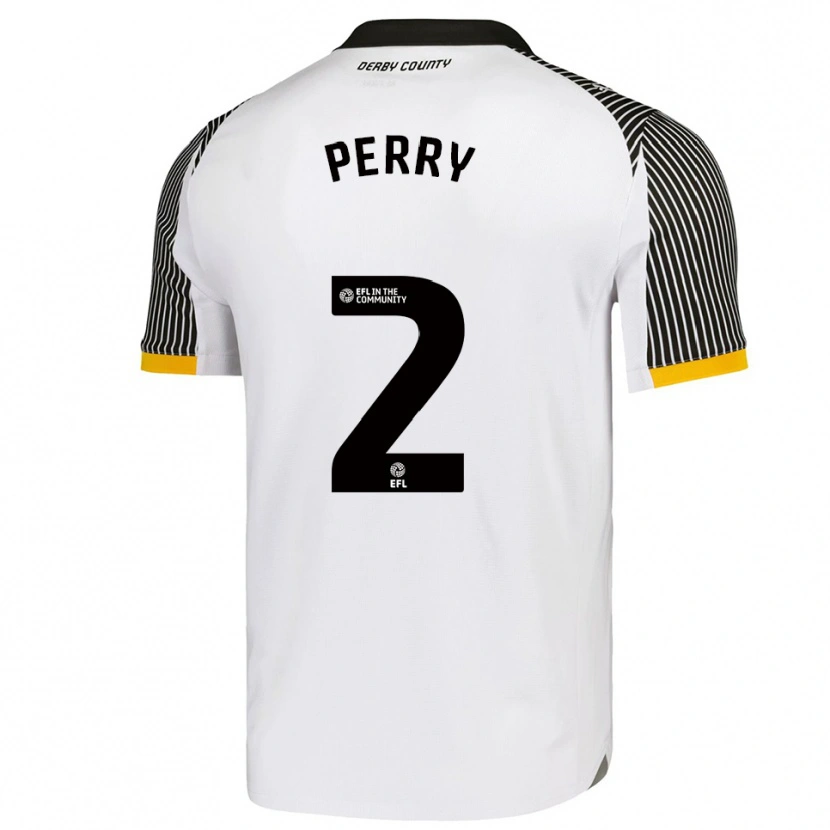 Danxen Heren Jack Perry #2 Wit Zwart Thuisshirt Thuistenue 2025/26 T-Shirt België