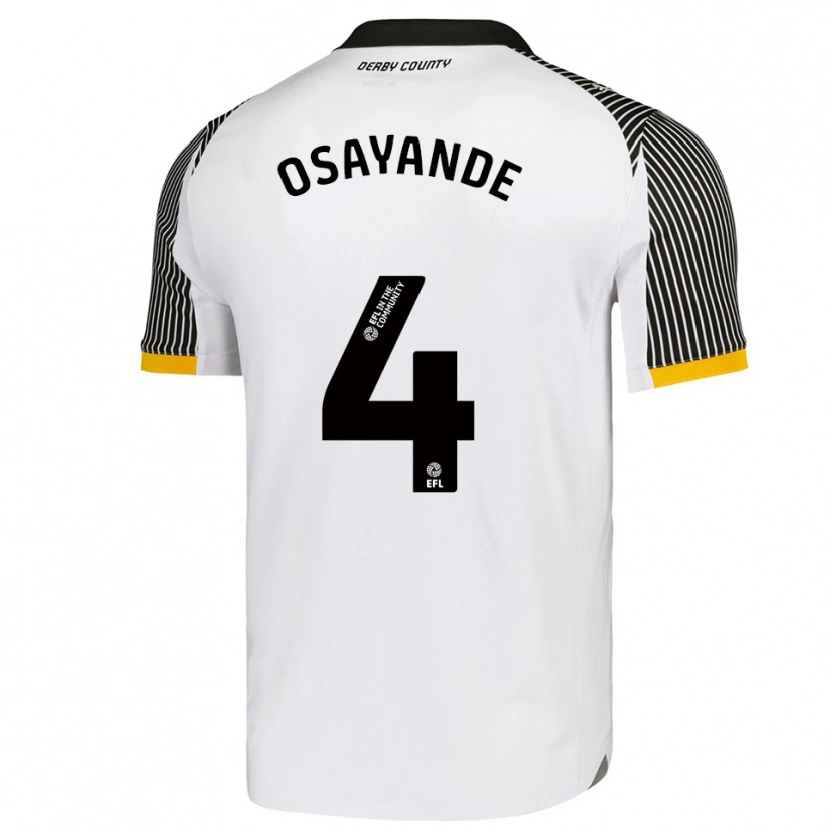 Danxen Heren Adisa Osayande #4 Wit Zwart Thuisshirt Thuistenue 2025/26 T-Shirt België