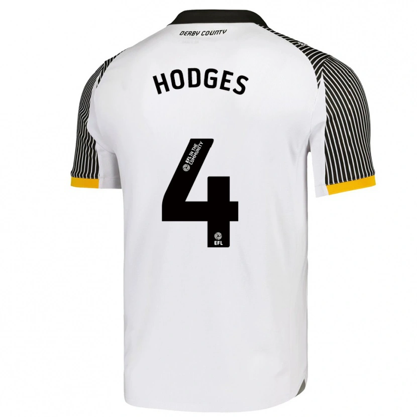 Danxen Heren Dantel Hodges #4 Wit Zwart Thuisshirt Thuistenue 2025/26 T-Shirt België