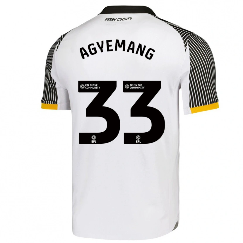 Danxen Heren Patrick Agyemang #33 Wit Zwart Thuisshirt Thuistenue 2025/26 T-Shirt België
