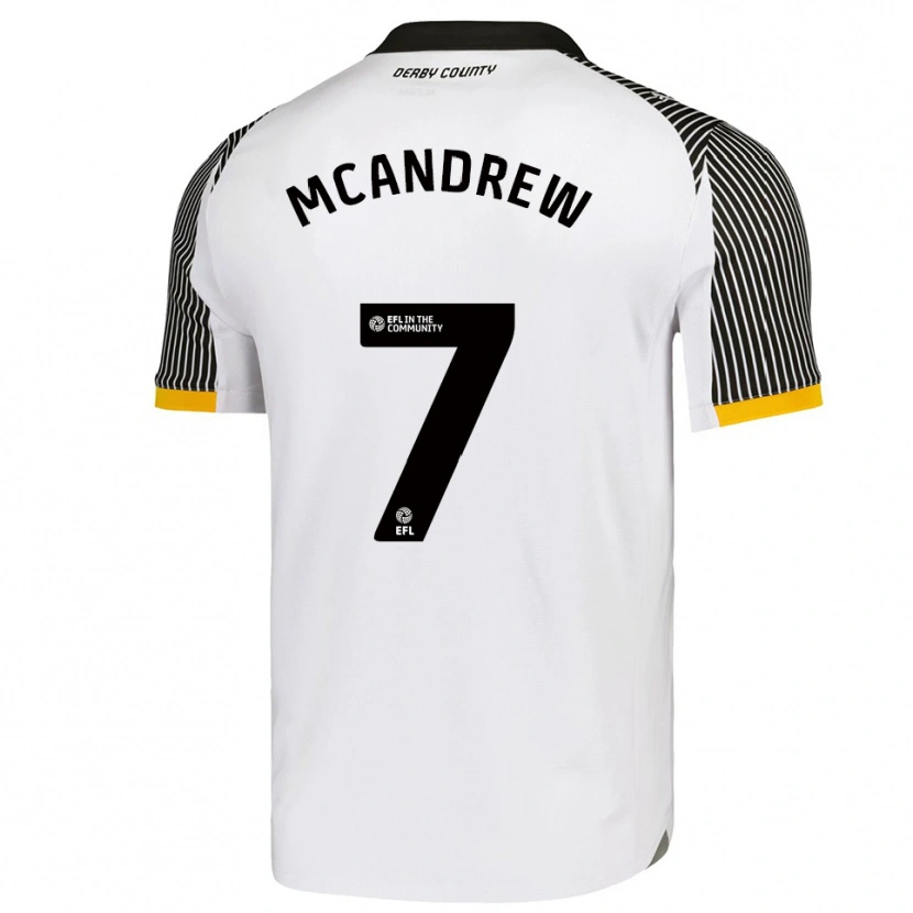 Danxen Heren Niall Mcandrew #7 Wit Zwart Thuisshirt Thuistenue 2025/26 T-Shirt België
