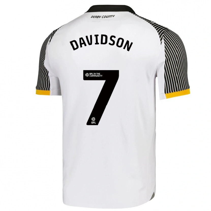 Danxen Heren Jayden Davidson #7 Wit Zwart Thuisshirt Thuistenue 2025/26 T-Shirt België