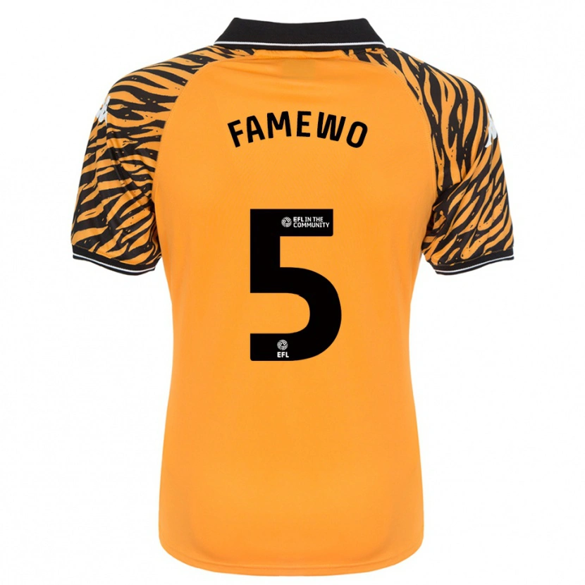 Danxen Heren Akin Famewo #5 Oranje Zwart Thuisshirt Thuistenue 2025/26 T-Shirt België