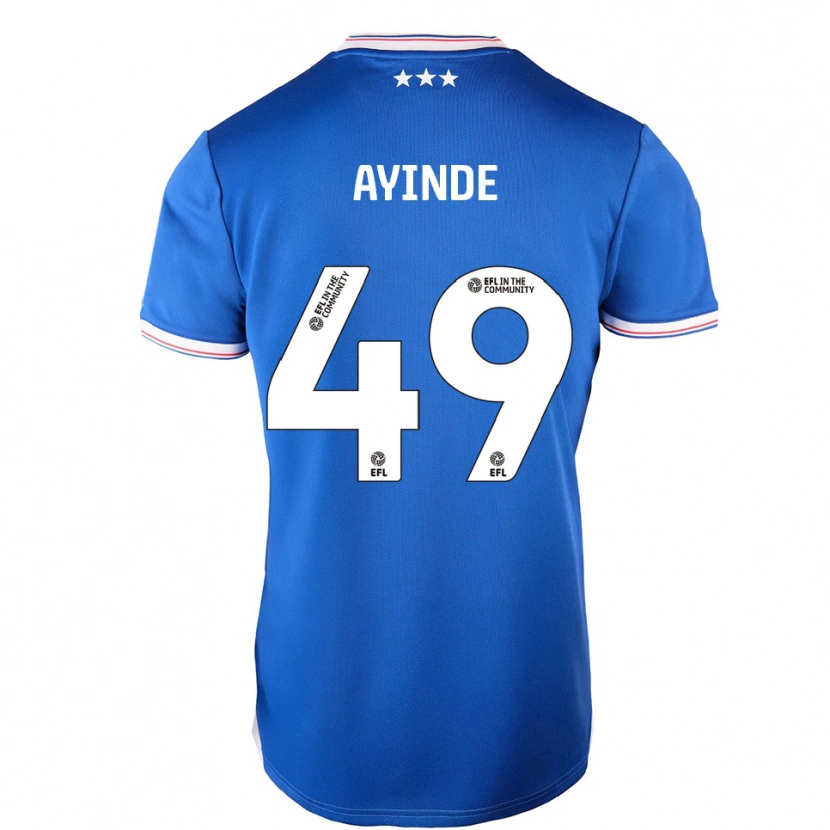 Danxen Heren Leon Ayinde #49 Blauw Wit Thuisshirt Thuistenue 2025/26 T-Shirt België