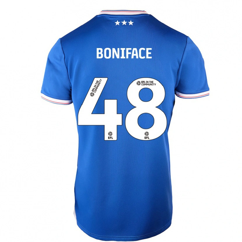 Danxen Heren Somto Boniface #48 Blauw Wit Thuisshirt Thuistenue 2025/26 T-Shirt België
