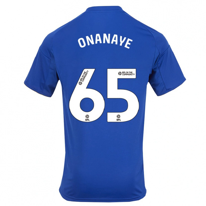 Danxen Heren Toby Onanaye #65 Blauw Goud Thuisshirt Thuistenue 2025/26 T-Shirt België