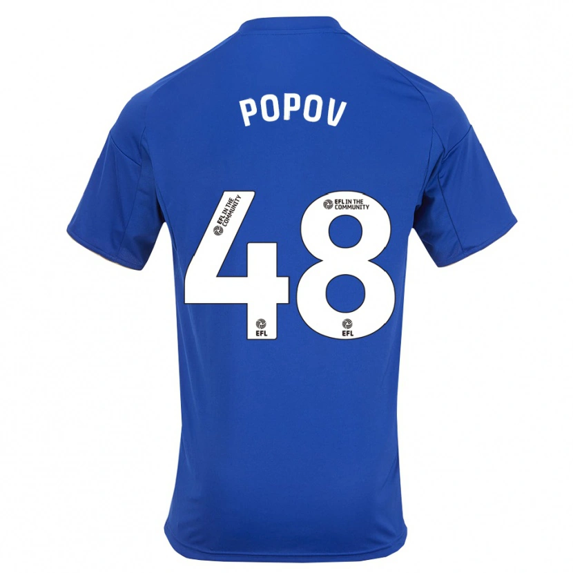Danxen Heren Chris Popov #48 Blauw Goud Thuisshirt Thuistenue 2025/26 T-Shirt België