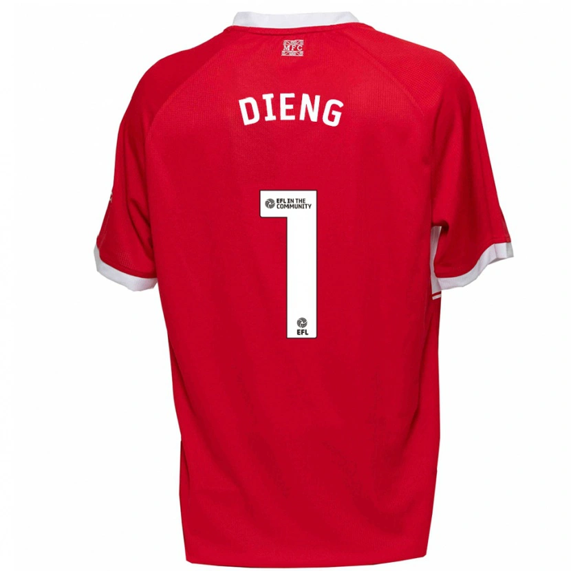 Danxen Heren Seny Dieng #1 Rood Wit Thuisshirt Thuistenue 2025/26 T-Shirt België
