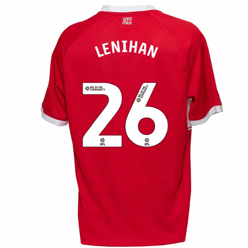 Danxen Heren Darragh Lenihan #26 Rood Wit Thuisshirt Thuistenue 2025/26 T-Shirt België