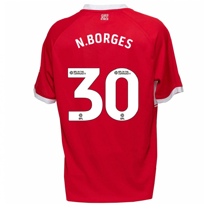 Danxen Heren Neto Borges #30 Rood Wit Thuisshirt Thuistenue 2025/26 T-Shirt België
