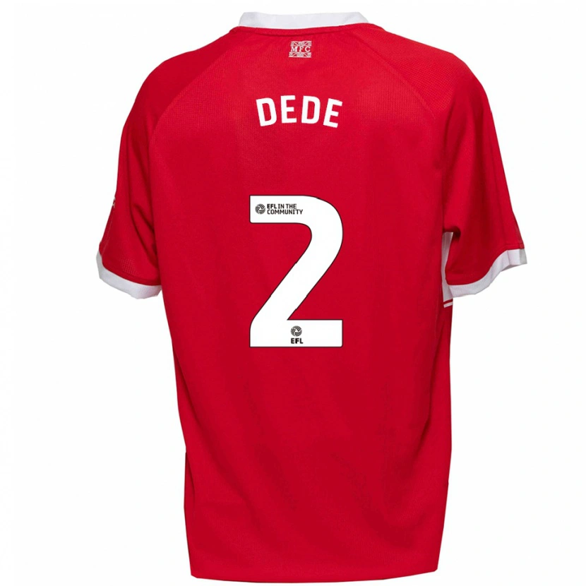 Danxen Heren Josh Dede #2 Rood Wit Thuisshirt Thuistenue 2025/26 T-Shirt België