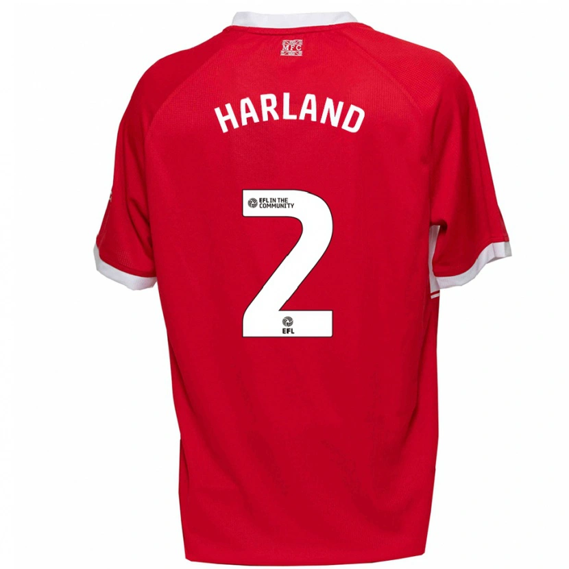 Danxen Heren Jane Harland #2 Rood Wit Thuisshirt Thuistenue 2025/26 T-Shirt België