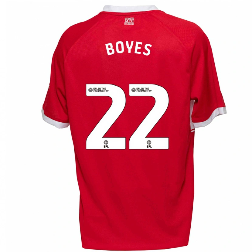 Danxen Heren Grace Boyes #22 Rood Wit Thuisshirt Thuistenue 2025/26 T-Shirt België