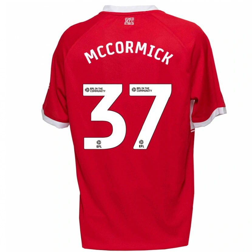 Danxen Heren George Mccormick #37 Rood Wit Thuisshirt Thuistenue 2025/26 T-Shirt België