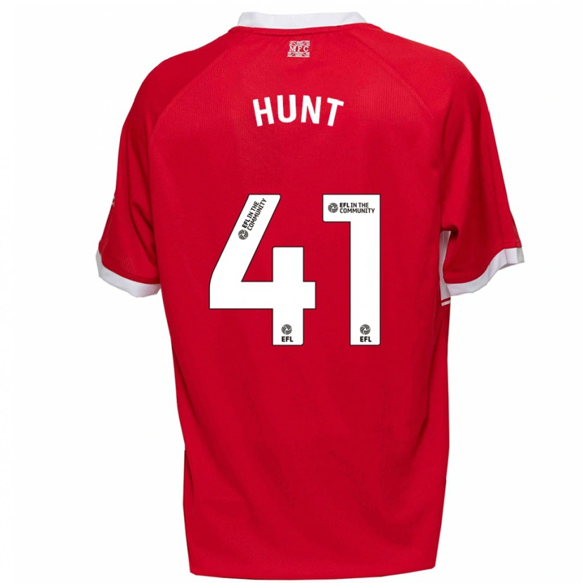 Danxen Heren Harley Hunt #41 Rood Wit Thuisshirt Thuistenue 2025/26 T-Shirt België