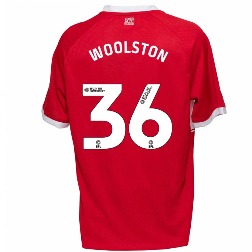 Danxen Heren Luke Woolston #36 Rood Wit Thuisshirt Thuistenue 2025/26 T-Shirt België