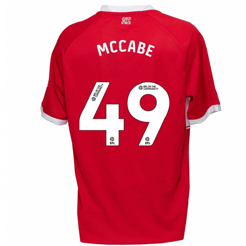 Danxen Heren Law Mccabe #49 Rood Wit Thuisshirt Thuistenue 2025/26 T-Shirt België