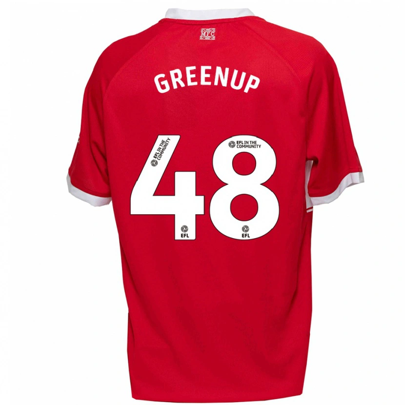 Danxen Heren Isaac Greenup #48 Rood Wit Thuisshirt Thuistenue 2025/26 T-Shirt België