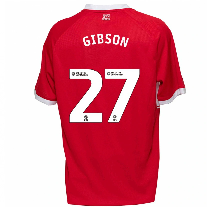 Danxen Heren Georgia Gibson #27 Rood Wit Thuisshirt Thuistenue 2025/26 T-Shirt België