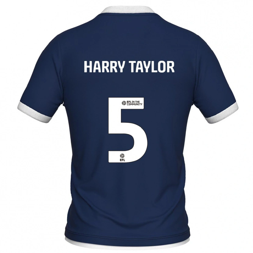 Danxen Heren Harry Taylor #5 Marine Wit Thuisshirt Thuistenue 2025/26 T-Shirt België