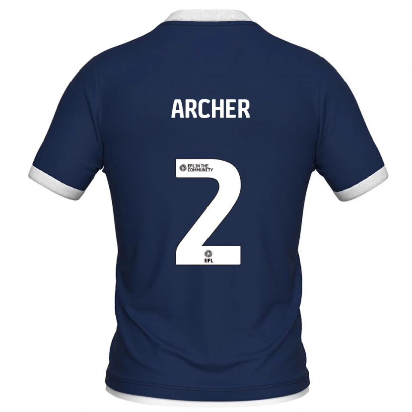 Danxen Heren Da'rell Archer #2 Marine Wit Thuisshirt Thuistenue 2025/26 T-Shirt België