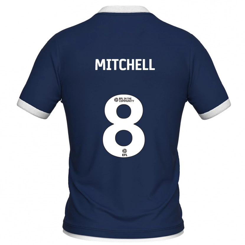 Danxen Heren Billy Mitchell #8 Marine Wit Thuisshirt Thuistenue 2025/26 T-Shirt België