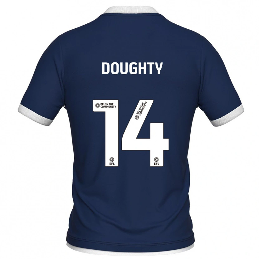 Danxen Heren Alfie Doughty #14 Marine Wit Thuisshirt Thuistenue 2025/26 T-Shirt België