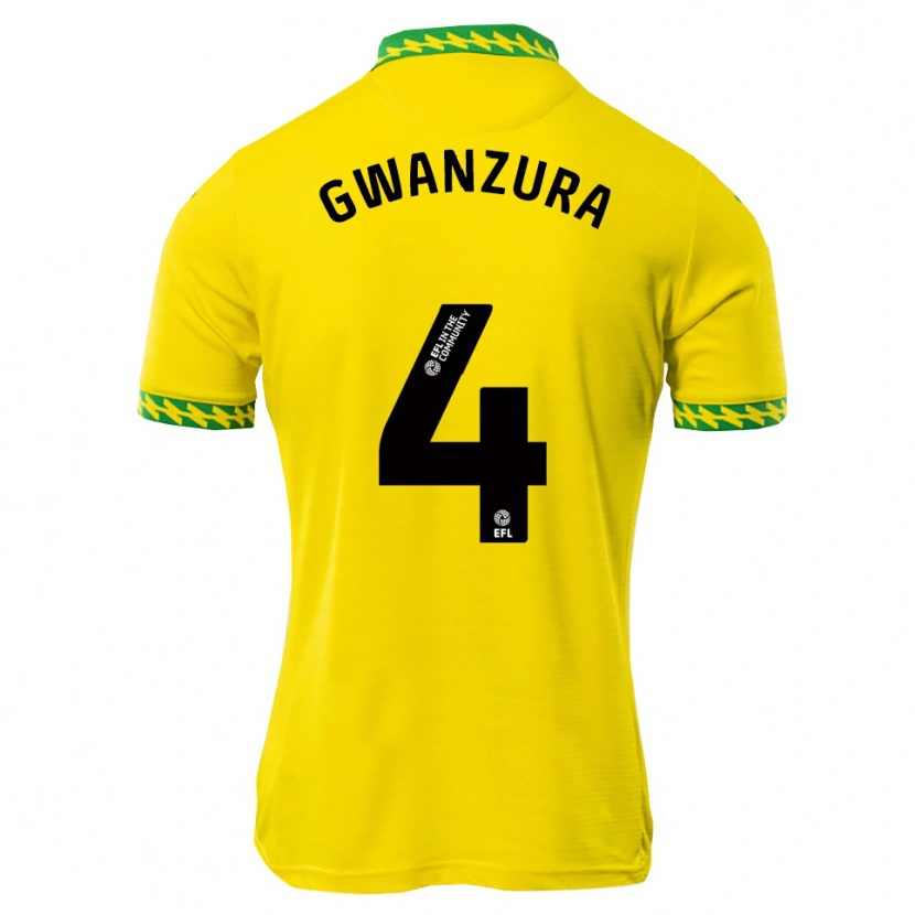 Danxen Heren Takudzwa Gwanzura #4 Wit Groen Thuisshirt Thuistenue 2025/26 T-Shirt België