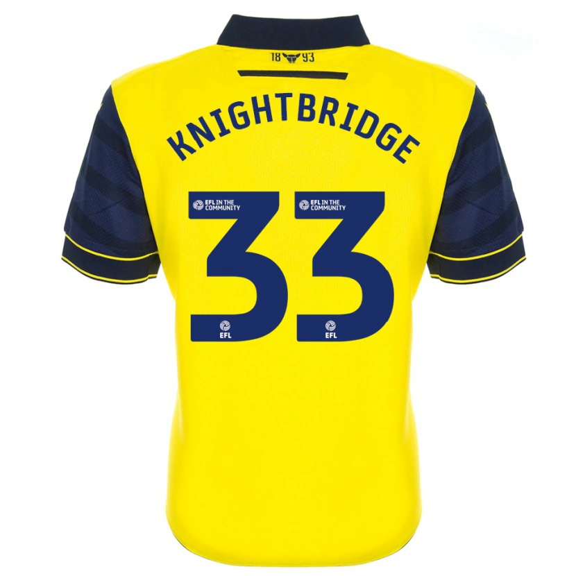 Danxen Heren Jacob Knightbridge #33 Geel Marine Thuisshirt Thuistenue 2025/26 T-Shirt België