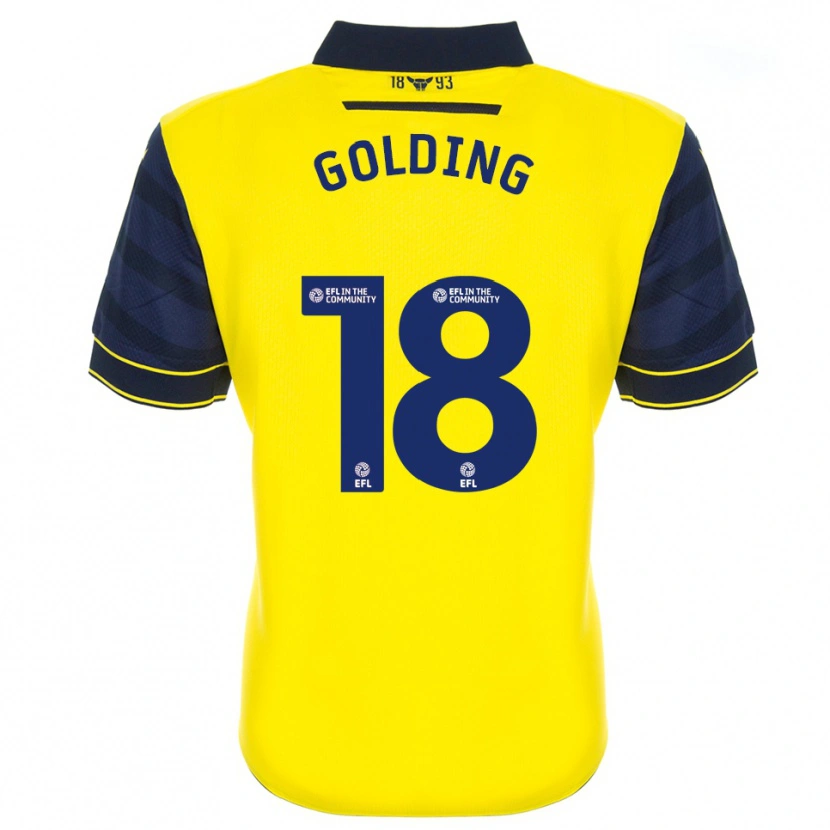 Danxen Heren James Golding #18 Geel Marine Thuisshirt Thuistenue 2025/26 T-Shirt België