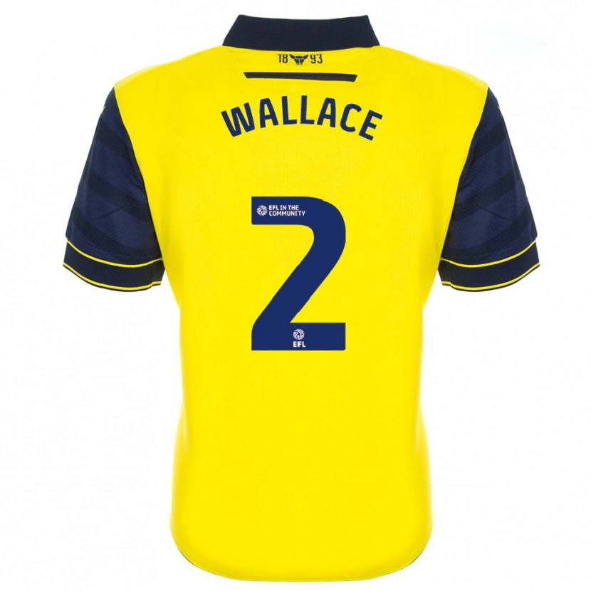 Danxen Heren Emily Wallace #2 Geel Marine Thuisshirt Thuistenue 2025/26 T-Shirt België