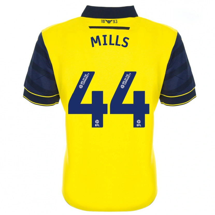 Danxen Heren Stanley Mills #44 Geel Marine Thuisshirt Thuistenue 2025/26 T-Shirt België