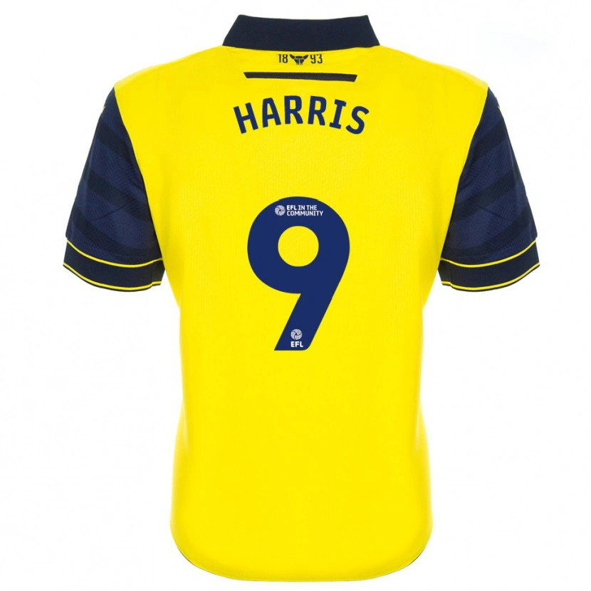 Danxen Heren Mark Harris #9 Geel Marine Thuisshirt Thuistenue 2025/26 T-Shirt België