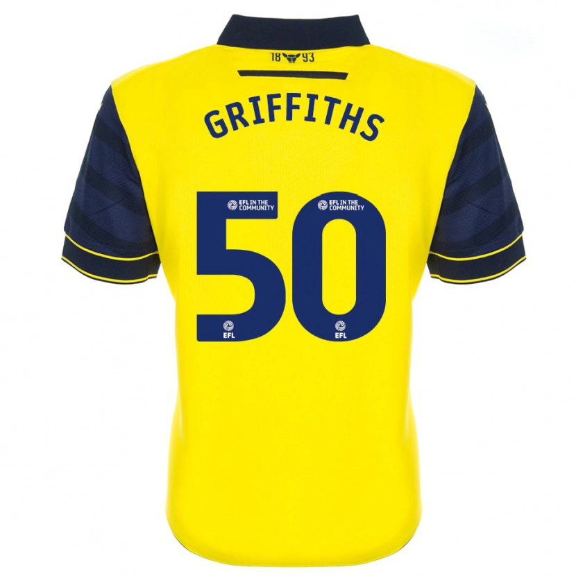 Danxen Heren Louis Griffiths #50 Geel Marine Thuisshirt Thuistenue 2025/26 T-Shirt België