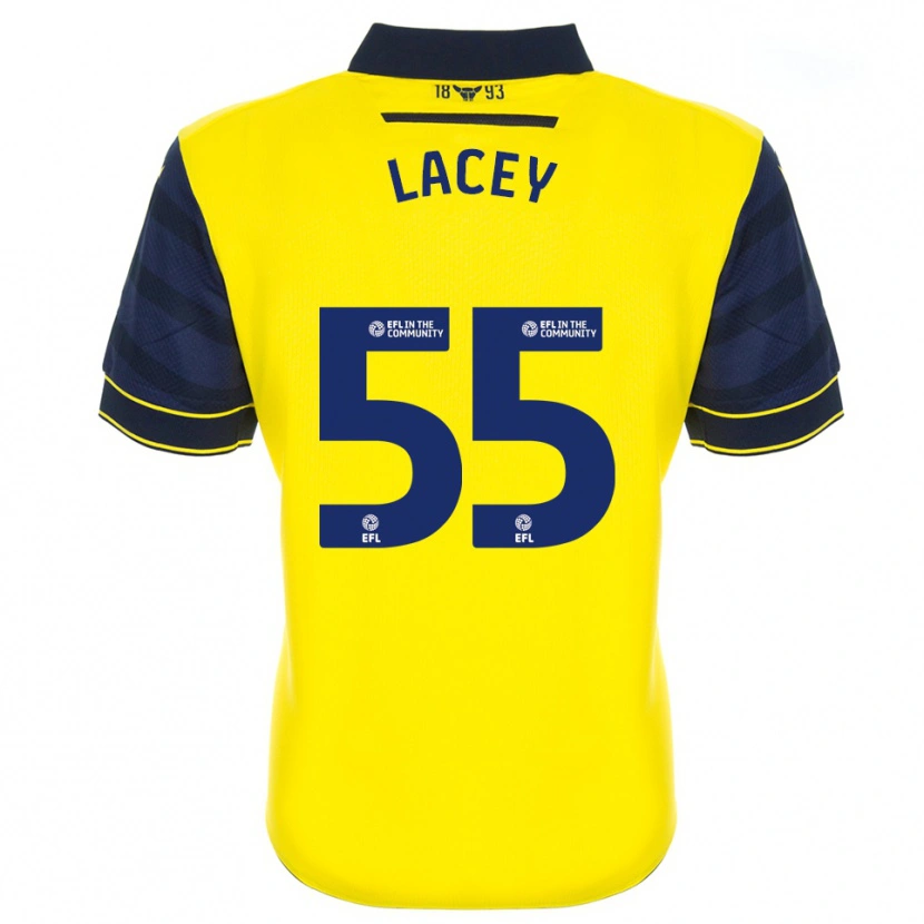 Danxen Heren Aaron Lacey #55 Geel Marine Thuisshirt Thuistenue 2025/26 T-Shirt België